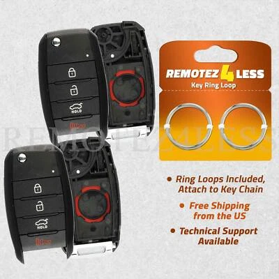 2 Remote Shell Case Cover For 2014 2015 2016 2017 2018 2019 Kia Soul Car Key Fob Foto 1 de 4