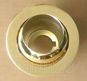 4" RECESSED CAN 120V R20 PAR20 LIGHT ADJUSTABLE EYEBALL TRIM SHINY BRASS GOLD - Picture 1 of 2