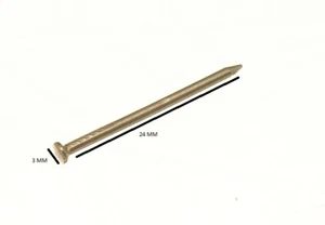 Picture Photo Hanging Hook Pins Plain Head EB Brass Plated Pack Of 50 - Picture 1 of 1