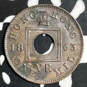 1863 Hong Kong 1 Mil Lot#JM8905 High Grade! Beautiful! - Picture 1 of 2