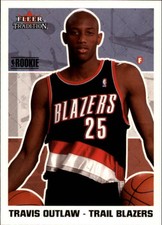 2003-04 Fleer Tradition Basketball Card #283 Travis Outlaw Rookie Basketball
