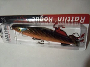 1 Smithwick schwimmender flacher Schurkenköder ARA1269 gold/schwarz/OB Neu in Verpackung - Bild 1 von 7