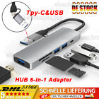 USB-C Hub 6 w 1 Adapter USB Typ C 3.0 do Mac Samsung Komórka Ładowanie danych Laptop