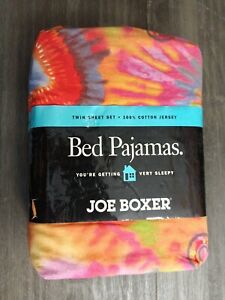 Joe Boxer Tie Dye Bed Pajamas Twin Sheet Set New