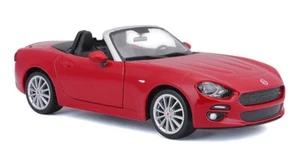 2016 Fiat 124 Spider 1/24 Scale Diecast Model by Bburago - RED - Picture 1 of 7