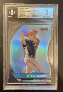 2012 Bowman's Best Prospects Bryce Harper #BBP4 Die Cut Ref 7/99 BGS 9 Rookie - Foto 1 di 5