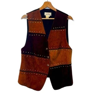The Icing 90's Vintage 100% Geniune Leather Vest with Studs Size Women's small - Picture 1 of 9