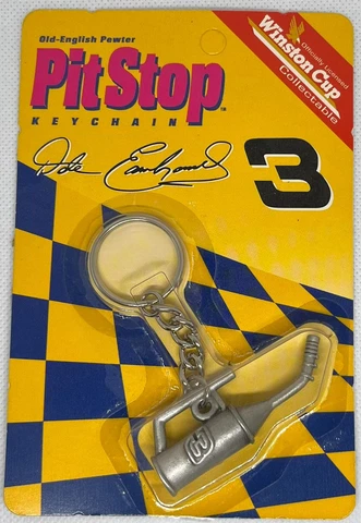 Racing Collectables Dale Earnhardt #3 Old English Pewter Pitstop Keychain Cover