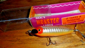 🎣 Esca da Pesca Mostro Ideale Vintage Lotto 340 Trasparente Mai Usata con Scatola Originale 🏁 - Foto 1 di 6