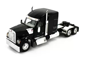 DCP 1:64 *BLACK* Kenworth W990 76" Mid-Roof Sleeper Semi Truck *NEW* - Picture 1 of 4