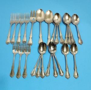 Arbor Rose/True Rose Oneida & 881 Rogers Edelstahl Besteck Set 25 Teile - Bild 1 von 11