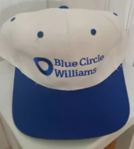 New Ivory/Blue Washed Cotton Baseball Cap Hat Adjustable SNAP BACK EMBROIDERED - Picture 1 of 4