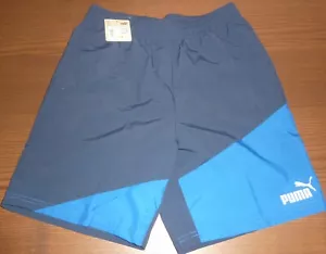 Puma Power Colorblock Woven Medium Shorts Mens Blue Casual Athletic Bottoms 6797 - Picture 1 of 3