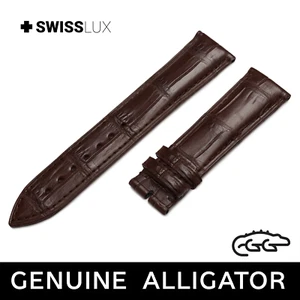 Alligator Crocodile Leather For MONTBLANC Watch Dark Brown Strap Band Buckle HQ - Picture 1 of 10