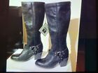 Frye Women's Tabitha Tall Harness Black Leather Boots Size 6