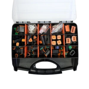 KFZ Steckverbinder Set 320tlg schwarz Stecker Buchse für Deutsch DT Klemmen Kit - Bild 1 von 14