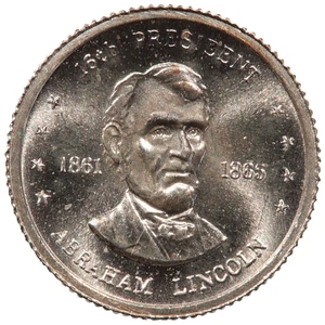 USA STATI UNITI D'AMERICA PICCOLA MEDAGLIA / GETTONE ABRAHAM LINCOLN - Foto 1 di 2