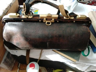 Arzttasche Leder Vintage, Arztkoffer, Hebammentasche - Bild 1 von 4