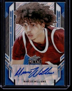 2021-22 Leaf Metal #PA-MW1 Marcus Williams Portrait Autographs Blue Wave #/30 - Picture 1 of 2