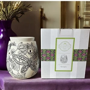 Scentsy "REIMAGINE" Color It Yourself Full Size Wax Warmer Butterfly Flowers NIB - Picture 1 of 4