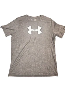 Under Armour Shirt Herren XL braun meliert HeatGear lose Logo Sport Training - Bild 1 von 7