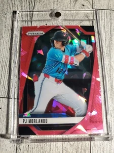 2025 Panini Prizm Baseball #173 PJ Morlando Pink Cracked Ice Prizm Miami Marlins - Bild 1 von 2