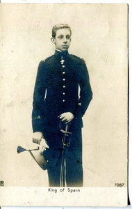 King of Spain old real photo sepia postcard - Picture 1 of 3
