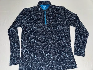 Bogey Bros Golf Herren großer blauer Schneemann 1/4-Reißverschluss Weihnachtspullover neu ohne Etikett! - Bild 1 von 5