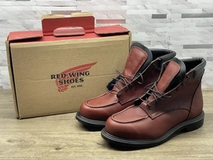 RED WING 202 Uomo Taglia 10 EE SUPERSOLE RED MOC TOE BOOT USA 🇺🇸 - Foto 1 di 19
