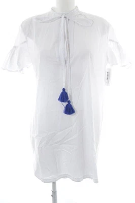 Robe tunique Dames Robe T EU 38 blanc-bleu acier Look de plage - Photo 1/4