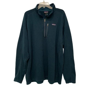 Patagonia Dark Teal 1/4 Zip Better Sweater Pullover Mens 3XL Recycled Polyester - Picture 1 of 4