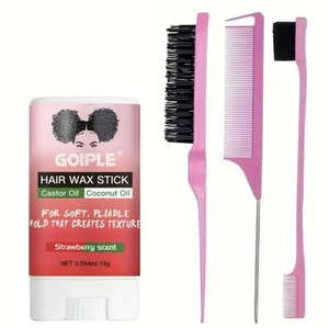 GOIPLE Hair Wax Stick with Comb Set – Travel Size for Wigs & Natural Hair - Picture 1 of 8