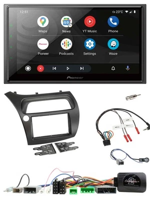 Pioneer USB 2DIN DAB Lenkrad Bluetooth Autoradio für Honda Civic 2006-2012 - Bild 1 von 4