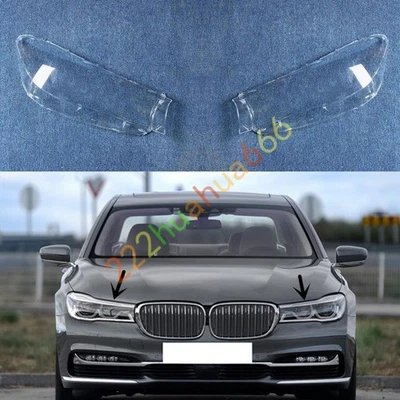 Pair Headlight Lens Clear Shell + Sealant For BMW 7-Series G11 G12 2016-2019 - Image 1 of 4