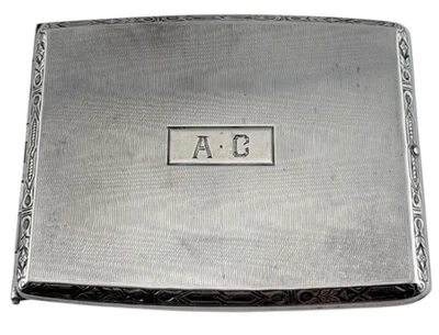 Elgin AM. Perfeito estado. Estojo de cigarro prata esterlina Co. - Imagem 1 de 4