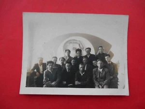 USSR 1950-th People near baner with STALIN and Lenin. Real photo - Picture 1 of 2