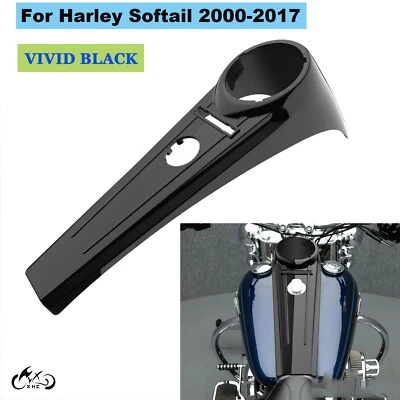 Consola de tablero de tanque extendido negra viva para Harley Heritage Softail Springer FXST Foto 1 de 4
