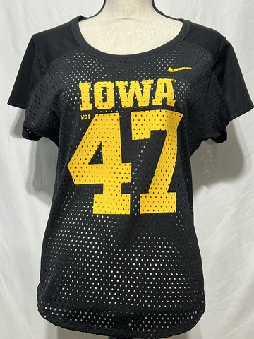 Nike Iowa Hawkeye Womens Jersey Size Small Black and Gold Mesh Nike Jersey Cover