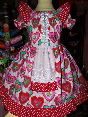 Vestido Valentine Heards Rosa Love Roses Niñas Talla 3t Listo Envío Foto 1 de 4