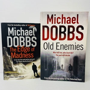 Lote de 2 thriller de suspenso criminal de Michael Dobbs Edge of Madness + Old Enemies PB - Imagen 1 de 10