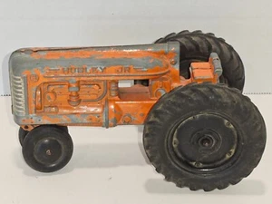 Vintage Hubley Jr. Kiddie Toy Orange Tractor - Picture 1 of 6