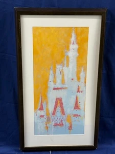 CONTEMPORARY RESORT BAY LAKE CASTLE Original Disney Cast Member Prop Room Art dd - Picture 1 of 9