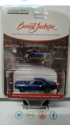  Greenlight Barrett-Jackson '70 Plymouth Barracuda Chase  Green Wheels  (NG23) - Photo 1/2
