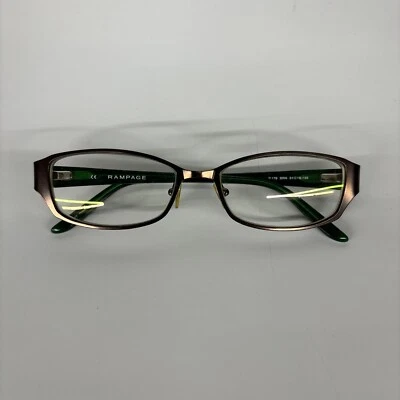 RAMPAGE R 179 EYEGLASS FRAME PLASTIC METAL BROWN GREEN WOMAN EYES VISION * - Image 1 of 4