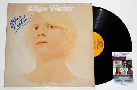 EDGAR WINTER SIGNED ENTRANCE 12" LP VINYL RECORD ALBUM BAND AUTOGRAPHED +JSA COA Cover