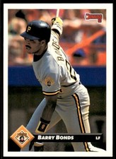 1993 Donruss Baseball Card Barry Bonds B Pittsburgh Pirates #678