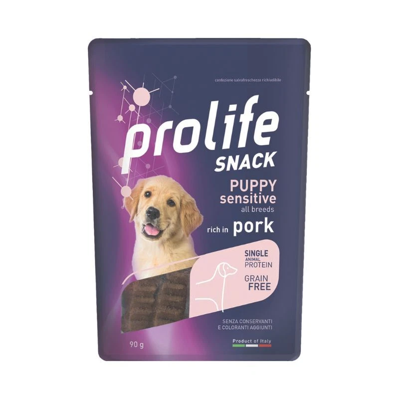 Prolife dog snack puppy grain free sensitive maiale all breeds 90g - Immagine 1 di 1