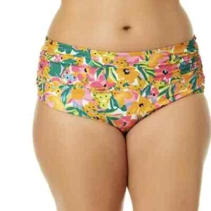 Anne Cole Side Shirred High-Waist Bikini Bottoms NWT XL - Picture 1 of 7