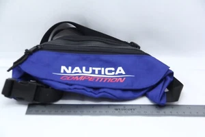 Vintage Nautica Competition Fanny Pack - Blue Black Adjustable - Picture 1 of 4