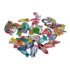 Lot Of Girl Hair Clips Fun Shapes And Colors Mixed - Picture 1 of 7